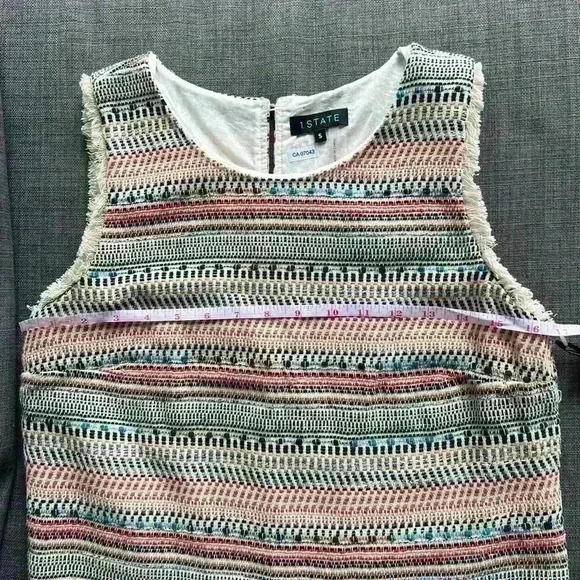 NWT 1. State Women’s Gypsy Night Boho Tweed White  Pink Stylish Summer Top Small - Picture 6 of 12